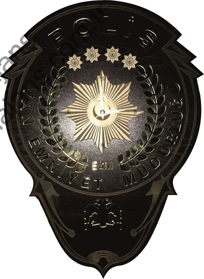 Polis Logolu Duvar Saati